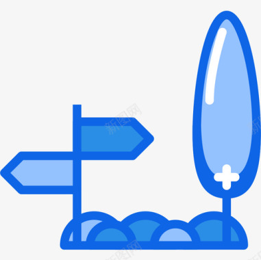 图片的景观树景观11蓝色图标图标