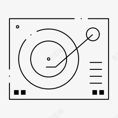 播放设备甲板设备留声机图标图标