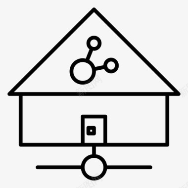 物联网背景家庭物联网网络图标图标