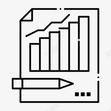 抽象图表统计分析业务图标图标