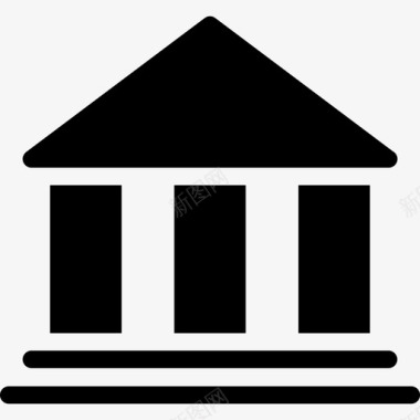 金融机构公共图书馆银行图书图书馆图标图标