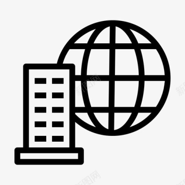 跨国公司商务全球公司图标图标