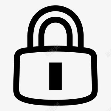 公共标识安全锁保证保护图标图标