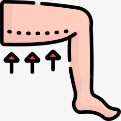 腿部手术腿部整形手术5线颜色图标高清图片