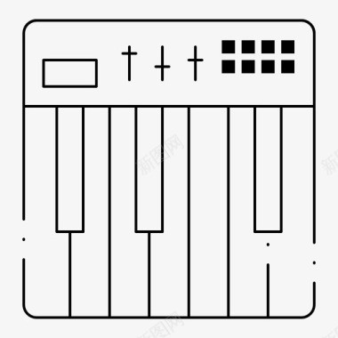 九宫格键盘键盘硬件midi图标图标