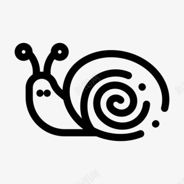 蜗牛复活节春天图标图标