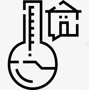 自动喷淋温度计家用自动2线性图标图标