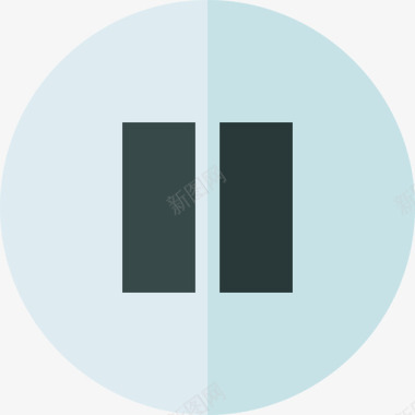 暂停多媒体播放器控制扁平图标图标