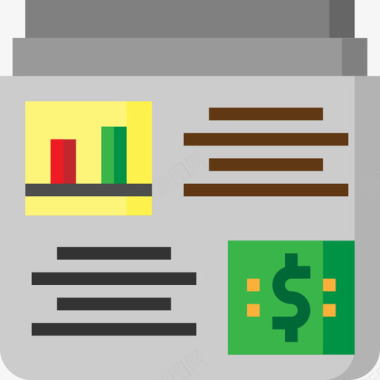平面图矢量报纸商务基础5平面图图标图标