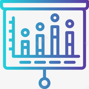 冰雪数字图表数字营销105梯度图标图标