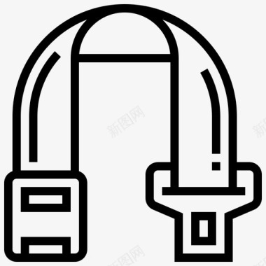 公共标识安全安全带汽车零件图标图标