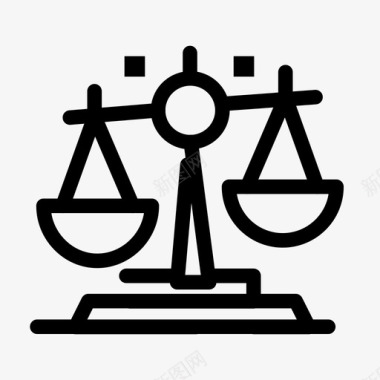 平衡金融司法图标图标