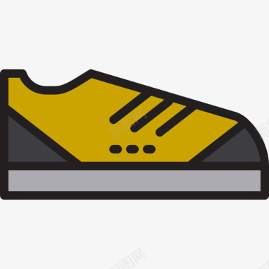 运动鞋运动鞋生活风格4线性颜色图标图标