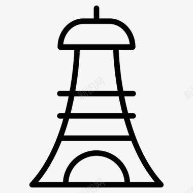 塔建筑埃菲尔铁塔图标图标
