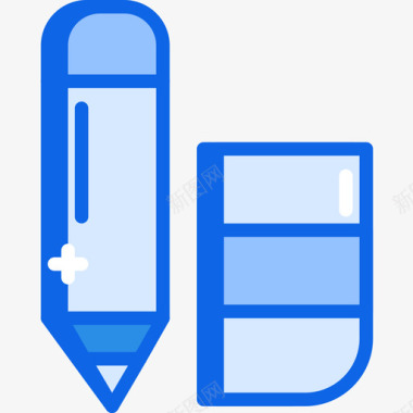 橡皮擦办公室108蓝色图标图标