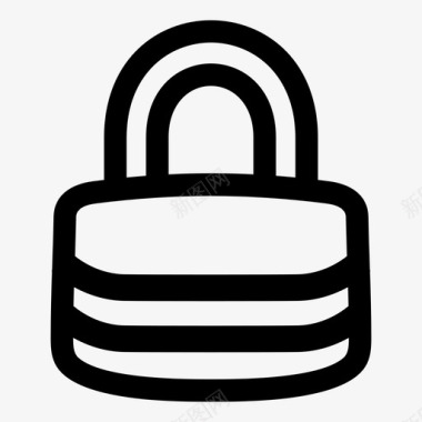 防护帽锁保护安全图标图标