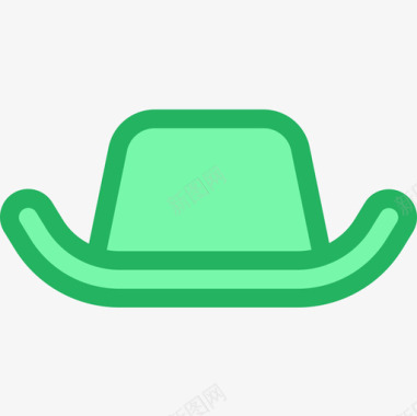 帽子庆祝11线形绿色图标图标