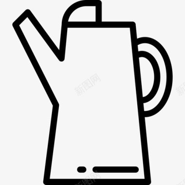 铁色浇水壶水壶生态15线性图标图标