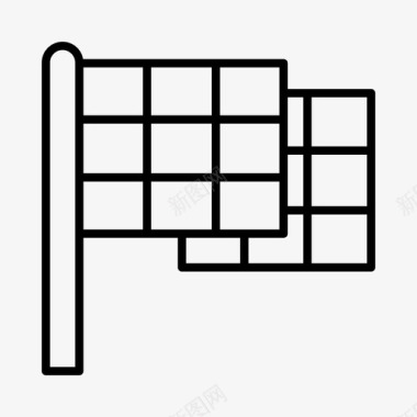 赛道旗比赛旗运动健身图标图标