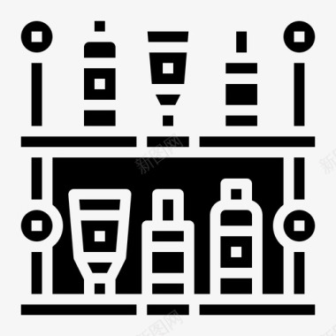 灰色货架货架洗发水肥皂图标图标