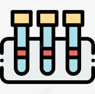 黑红色背景试管献血12线色图标图标