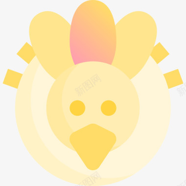 火鸡感恩节24黄色图标图标