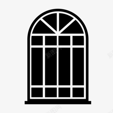 窗户窗框玻璃窗图标图标
