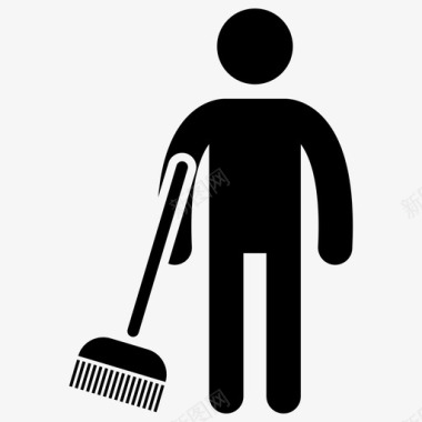 扫地机家庭清洁家务劳动图标图标