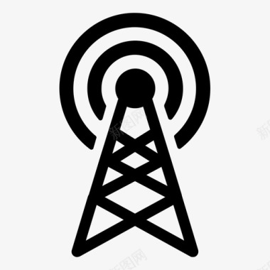 WIFI网络广播塔通信网络图标图标