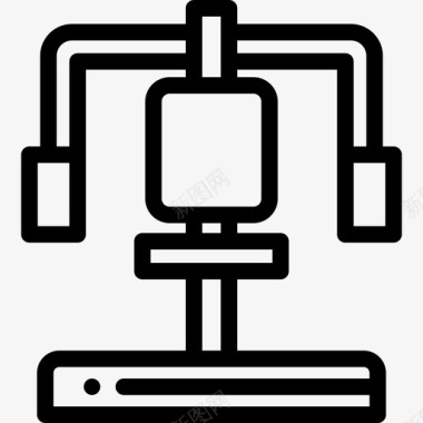 化学器材健身站健身器材22台直线型图标图标