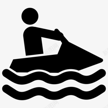 划船漂流兜售图标图标