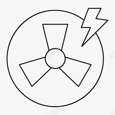 放射性光芒风扇能源工厂图标图标