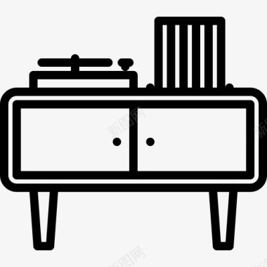 卡通室内家具橱柜家具家居图标图标