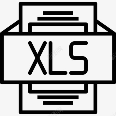 XLSxlsfiletype3线性图标图标