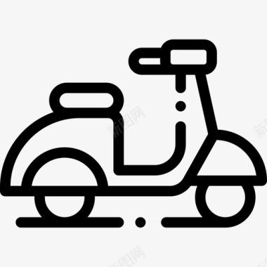 公共交通标识滑板车公共交通8直线图标图标