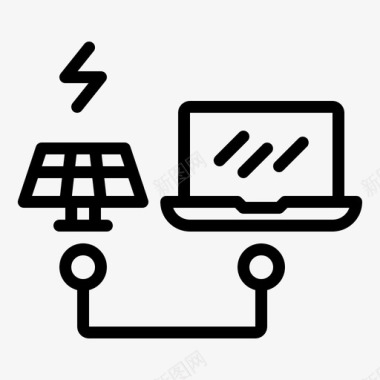 太阳能板太阳能板生态能源图标图标