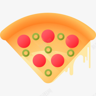 披萨烹饪46彩色图标图标