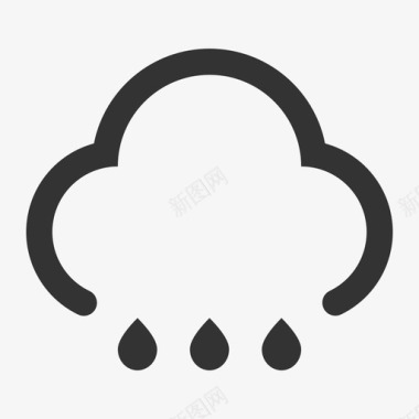 天气-中雨转大雨图标