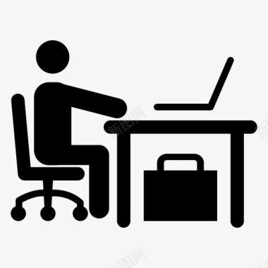 人员倍增办公桌办公桌工作人员员工图标图标