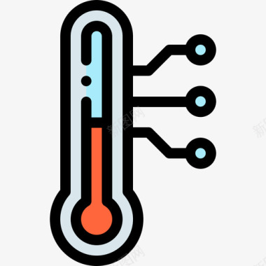 智能家居详情页温度智能家居13线性颜色图标图标
