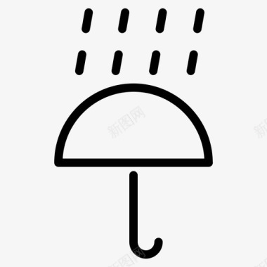 伞和雨雨晴图标图标