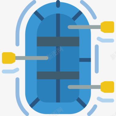 探险救生筏探险运动15平底图标图标
