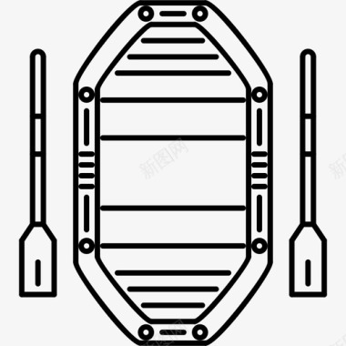 防晒钓鱼船钓鱼划桨图标图标
