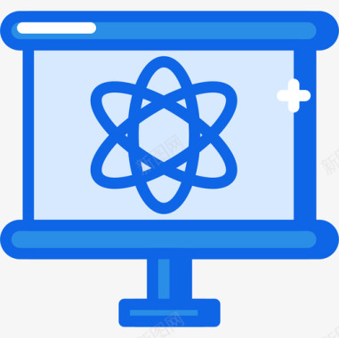 素材82原子科学82蓝色图标图标