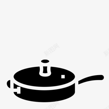 平底锅平底锅烹饪食物图标图标