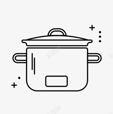 瓦罐炊具电图标图标