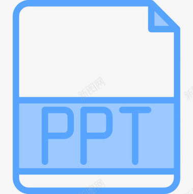 Ppt文件扩展名5蓝色图标图标