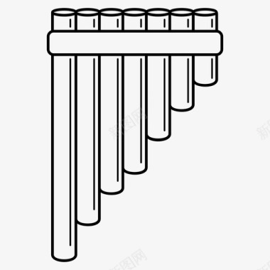 竹筒笛音乐乐器图标图标