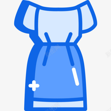 连衣裙时尚5蓝色图标图标