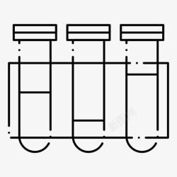 试管收集血液插画测试血液实验室图标高清图片